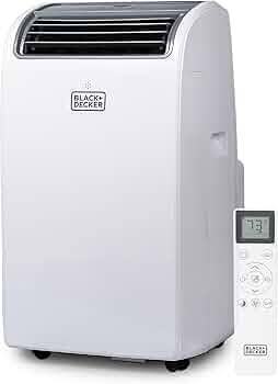 BLACK+DECKER
Smart Portable Air Conditioner, 12,000 BTU, BPACT12WT, White | 8,000 
BTU SACC for Rooms up to 550 Sq. Ft., Smart 3-in-1 Portable AC, Fan and 
Dehum with Follow Me Remote New Open Box On Working $699