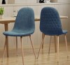 BC Furnishings Mid-Century Dining Chair Fabric Upholstered Chair with Light Walnut Finished Metal Legs Muted Blue 60784.00MBLU New in Box $299
