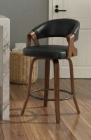 Corrigan Studio Ayala Faux Leather Upholstered Swivel Counter Stool New in Box $499