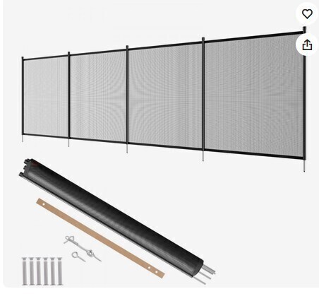 VEVOR Pool Fence, 4 x 12 FT Pool Fences for Inground Pools, Removable Child Safety Pool Fencing, Easy DIY Installation Swimming Pool Fence, 340gms Teslin PVC Pool Fence Mesh Protects Kids and Pets New in Box $299