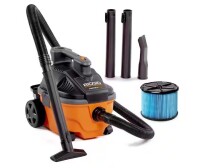 RIDGID 4 Gal. 5.0 Peak HP Portable Shop Vacuum Wet Dry Vac with Fine Dust Filter, Locking Hose and Attachments WD4070 On Working $199