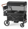 HARPPA Foldable Wagon Stroller for 4 Kids with 5-Point Harness, Canopy, Black $499