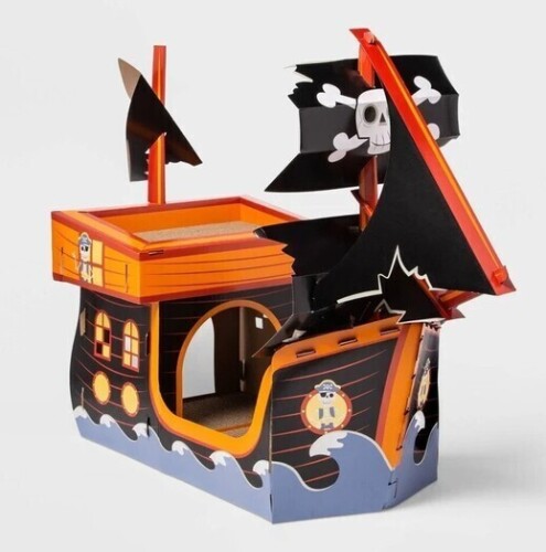 Hyde & EEK! Glow in the Dark Pirate Ship Cat Scratcher, New In Box $59