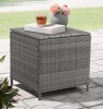 Ebern Designs Caimin Square Metal Outdoor Side Table, 18.1'' in. W 18.1'' in. D New In Box $199