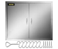 VEVOR BBQ Double Access Door 31 in. W x 24 in. H BBQ Door Stainless Steel Wall Construction Kitchen Door for BBQ Island, Grill New In Box $199