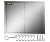 VEVOR BBQ Double Access Door 31 in. W x 24 in. H BBQ Door Stainless Steel Wall Construction Kitchen Door for BBQ Island, Grill New In Box $199