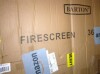 Barton 36in x 26in Panel Fireplace Screen Free Standing Fire Place Decorative Tempered Glass Guard Fence Clear New Open Box $299 - 2
