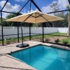 Purple Leaf 10' Square Aluminum UV-Resistant Outdoor Cantilever Offset 360&deg; Rotation Patio Umbrella with Base, Beige, (2 Boxes), New in Box $499