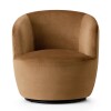 Pop Maison Bella Modern Velvet Swivel Barrel Chair, Camel, New in Box $499