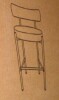 DYHOME 24" Black Boucle Upholstered Counter Height Bar Stool with Metal Gold Legs, Curved Back Foot Rest, New in Box $399 - 2