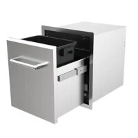 SPIRE 18" Outdoor Kitchen Build-In Grill Cabinet Drawer and Trash Bin Combo Access Drawer and Trash Bin Combo Unit, New in Box $499