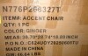 Christopher Knight Home Bram Rubberwood Boucle Upholstered Accent Arm Chair with Open Curved Back, Ginger, New in Box $699 - 2