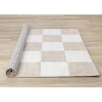 Mid Century Wum Collection Cream/Beige 7'10" x 10'6" Rectangular Area Rug $599