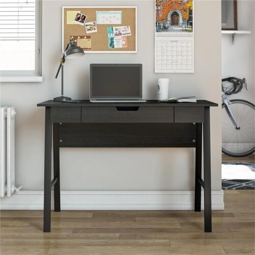 Ameriwood Home Oxford Computer Desk with Drawer, Black Oak, New in Box $299