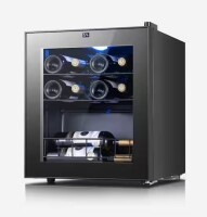 Yeego 17 in Single Zone 12-Bottles Counter Top/Freestanding Compressor Wine Cooler Fridge Cellar Cooling Unit in Black New Floor Model On Working $499