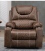 YOFE Oversized Dual Motor 180&deg; Lying Flat Brown Breathable Leather Power Lift Recliner Chair with Massage and Heating (3 Boxes) New in Box $899