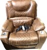 YOFE Oversized Dual Motor 180&deg; Lying Flat Brown Breathable Leather Power Lift Recliner Chair with Massage and Heating New Floor Model $899 - 2