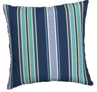 ARDEN 16 x 16 Sapphire Aurora Blue Stripe Square Outdoor Throw Pillow -Sapphire Aurora Blue Stripe / ARDEN 16 in. x 16 in. Lake Blue Leala Outdoor Square Pillow -Lake Blue Leala New Assorted $79