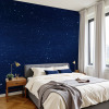 Red Barrel Studio&reg; Peel and Stick Wallpaper 96" W x 69" H Modern Self Adhesive Wall Mural for Bedroom star filled night sky deep rich navy blue stars be scattered sky New In Box $199