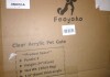 Feoyoho Modern Foldable Clear Acrylic Pet Gate, Freestanding Dog Barrier 24'' H X 60'' W X 20'' D, 3 Panels New In Box $199 - 2