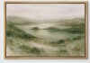 Latitude Run&reg; Soft Green Hillside Overlooking Tranquil Lake Landscape Framed Canvas Master Bedroom Wall Art Work Print, 24" H x 36" W x 1.5" DNew Shelf Pull $199