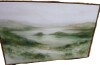 Latitude Run&reg; Soft Green Hillside Overlooking Tranquil Lake Landscape Framed Canvas Master Bedroom Wall Art Work Print, 24" H x 36" W x 1.5" DNew Shelf Pull $199 - 2