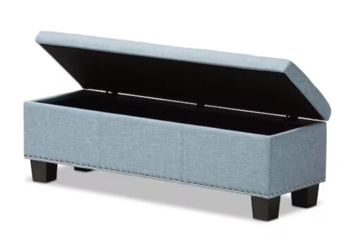 Baxton Studio Hannah Light Blue Storage Bench Similar to Picture New In Box $299