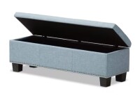 Baxton Studio Hannah Light Blue Storage Bench Similar to Picture New In Box $299