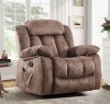 Ebern Designs 37.4" Wide Contemporary Compact Microfiber Swivel Rocker Manual Recliner Chair with Heat and Massage New in Box $699