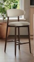 Corrigan Studio Vannie Upholstered Counter Stool with Solid Wood Frame in Camel New in Box $399
