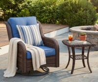 Winston Porter Patio Swivel Rocker Chair with Side Table New in Box $499