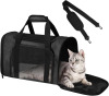 Pet Marbel 20.0"L x 13.0"W x 13.0"H Cat Carrier Soft Up to 28 Lbs, Breathable Pet Bag with Steel Frame Lockable Zippers, Fits Small Big Dog, Kitten, Puppy, Medium Travel Carrying Case for Kennel Car Airline Transport, Black New In Box $79