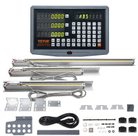 VEVOR Digital Readout 16 inch & 18 inch & 38 inch Linear Scale 3 Axis DRO Display Kit Multifunctional Crystal-Clear Display Precision 5?m Read Head New In Box $299