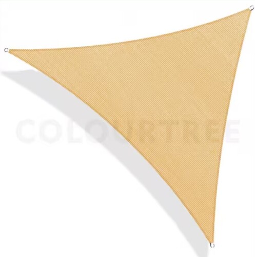 COLOURTREE 8 ft. x 8 ft. 190 GSM Sand Beige Equilateral Triangle Sun Shade Sail Screen Canopy, Outdoor Patio and Pergola Cover New In Box $89