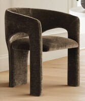 Georage Oliver Modern Chenille Upholstered Dining Armchair with Curved Back $399