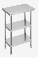 VEVOR Stainless Steel Food Prep Table, 14 x 24 x 34 Inch Commercial Kitchen Worktable, with 2 Adjustable Undershelf, Heavy Duty Prep Table Metal Work Table for BBQ, Kitchen, Home, and Garage New in Box $199
