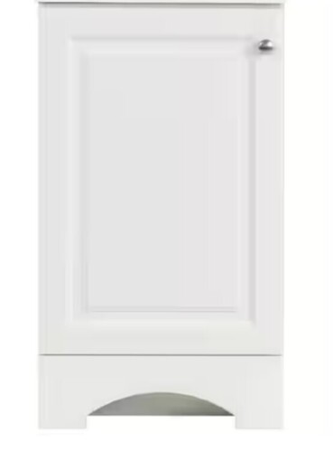Glacier Bay 19 in. Single Sink White Freestanding Bath Vanity Cabinet New Shelf Pull $499