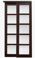 Renin Baldarassario 60" x 80'' Solid + Manufactured Wood Glass Low-Gloss with Installation Hardware Kit without Installation Hardware Kit Sliding Closet Doors New in Box $799