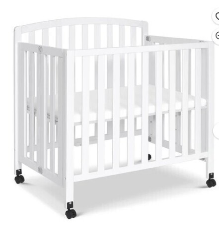 DaVinci Dylan Folding Portable 3 in 1 Mini Crib and Twin Bed in white New in Box $299