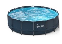 EVAJOY 16ft x 48in Metal Frame Swimming Pool Set, Round Above Ground Pool Set with 2000 GPH Sand Filter Pump, Pool Ladder, Ground Cloth, Pool Cover for Backyard, Garden New In Box $1099