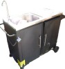 Sailret 38 in. 304 Stainless Steel Built-In Outdoor Kitchen Grill Cart with Sink, Storage Cabinet, Wheels BBQ Prep Station $499 - 2