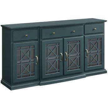 Walker Edison Landon 60-Inch Tiered Fretwork Sideboard TV Stand New in Box $1299