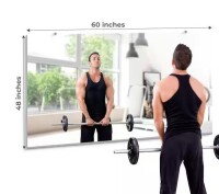 Fab Glass and Mirror Large Fitness Center Mirror 1/4 in. Thick, Safety-Backed, 48 in. W x 60 in. H New In Box $599