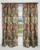 East Urban Home Vintage Single Curtain Panel, Paisley Pattern Blackout Decor - Paisley Pattern with Fantasy Background, 52" x 84" New $79