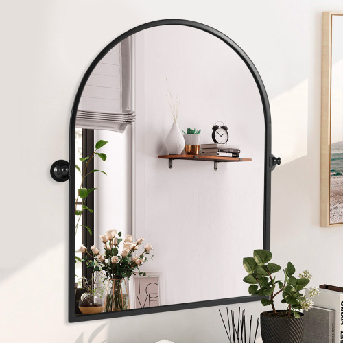 Ophelia & Co. Avais Arch Metal Wall Mirror with Tilted Frame, 36" x 24" New In Box $299
