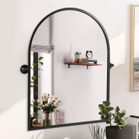 Ophelia & Co. Avais Arch Metal Wall Mirror with Tilted Frame, 36" x 24" New In Box $299