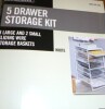 Everbilt 34.76 in. H x 17.13 in. W White Steel 5-Drawer Close Mesh Wire Basket New In Box $199 - 2