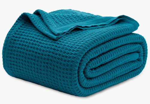 Bedsure 406gsm 100% Cotton Blanket Breathable Waffle Weave Queen Blanket GentleSoft $299