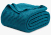 Bedsure 406gsm 100% Cotton Blanket Breathable Waffle Weave Queen Blanket GentleSoft $299