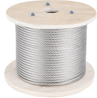 VEVOR 316 Stainless Steel Cable, 500FT Stainless Steel Wire Rope of 5/32 Inch Diameter and 1x19 Construction, 3300 LBS Breaking Strength Steel Cable for Outdoor Railing Decking DIY Balustrade New In Box $299